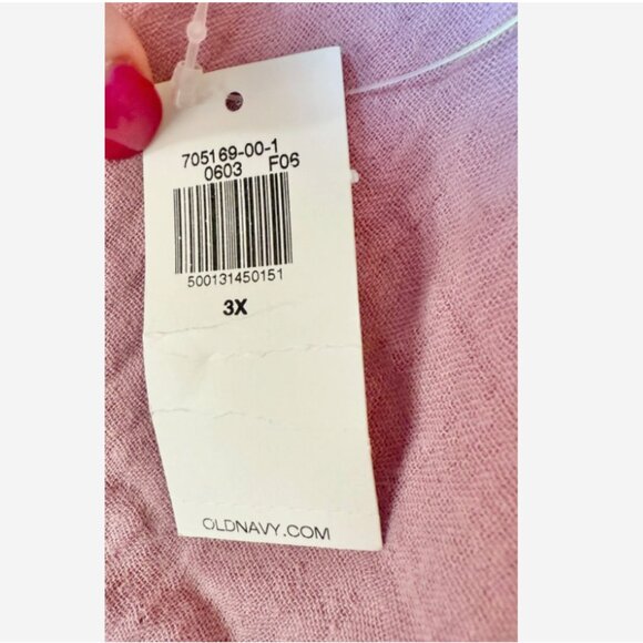 Old Navy Women’s 3X Lavender Crinkle Gauze Split-Neck Mini Swing Dress NWT - Picture 6 of 8